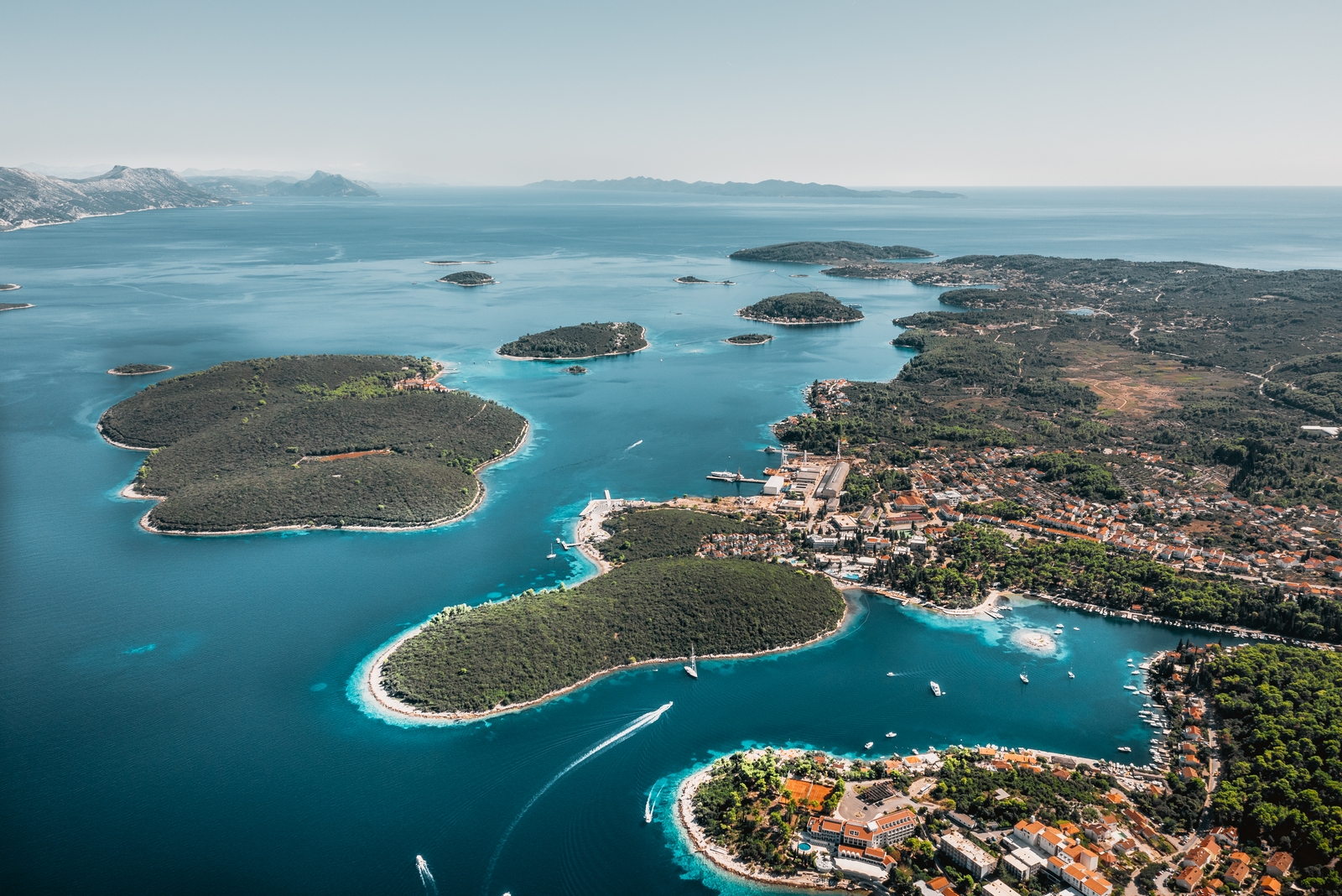Korčula archipelago from above